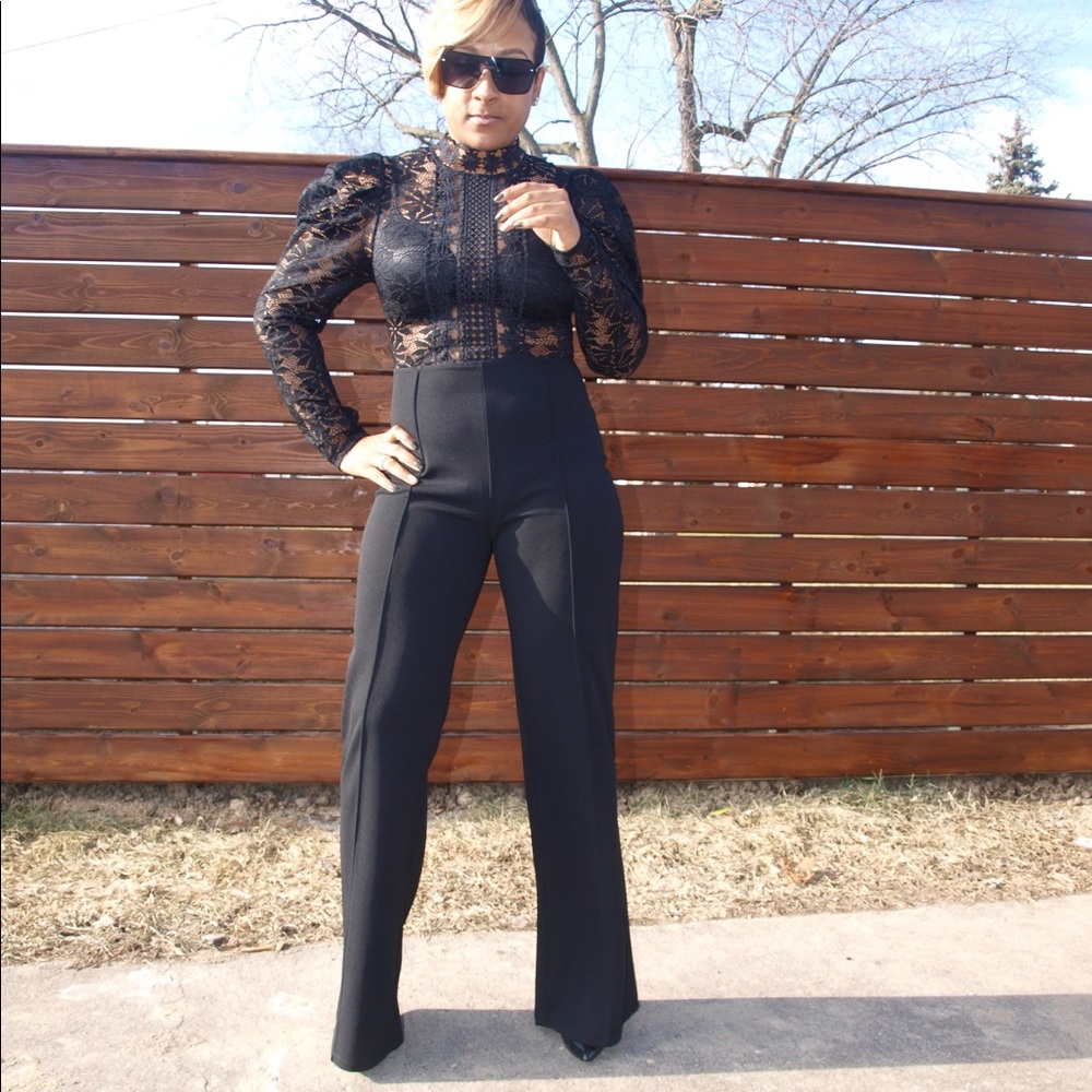 Black Lace Jumpsuit